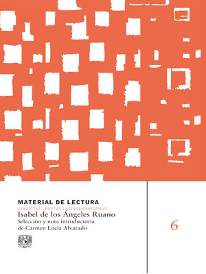 cover image of Isabel de los Ángeles Ruano. Material de Lectura, núm. 6.